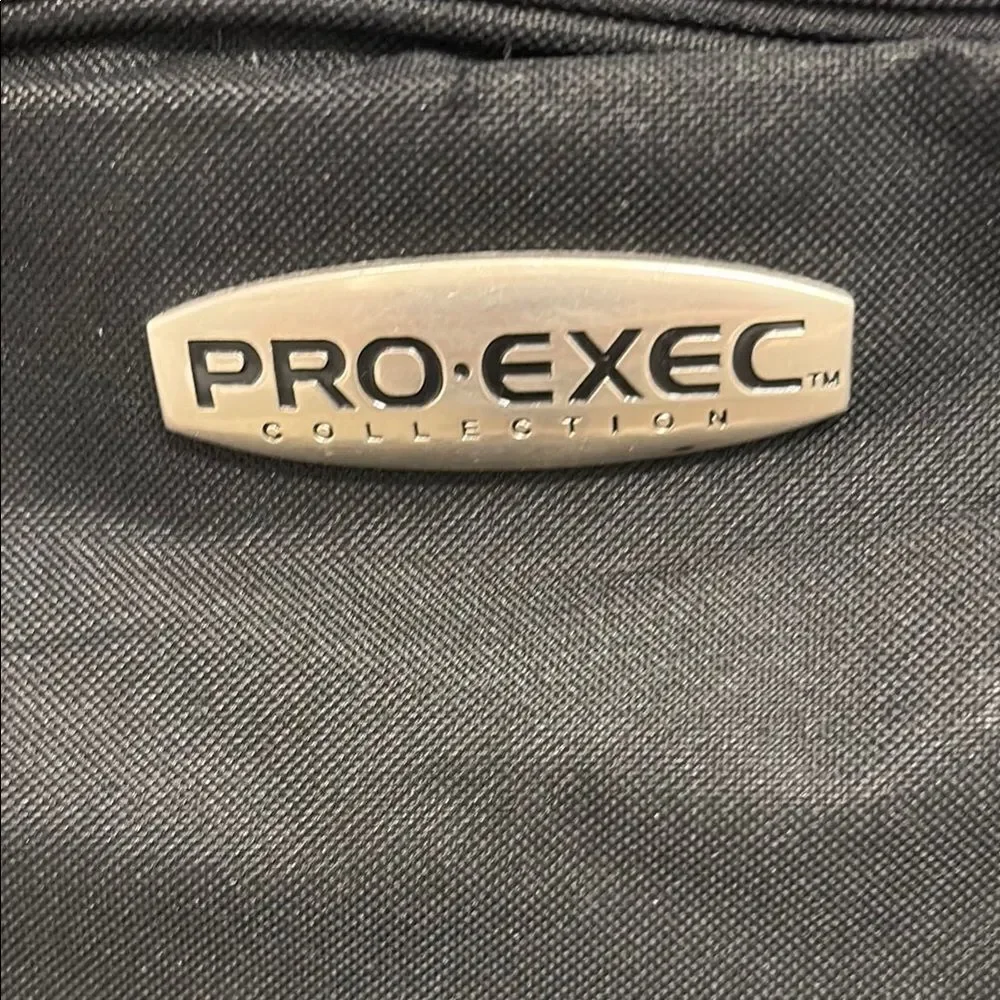 Pro-Exec Black Textured Duffel Bag with Shoulder Strap